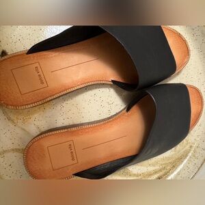 Dolce Vita Black Leather Mules